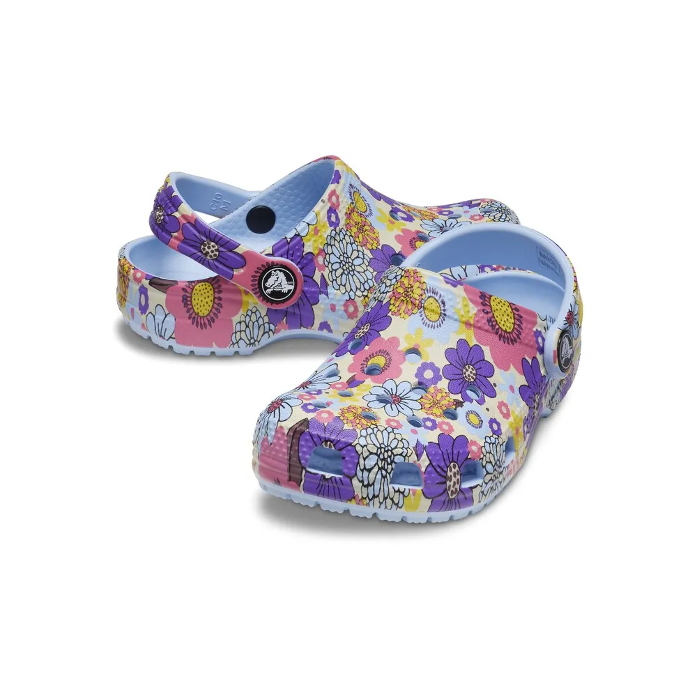Sandália Crocs Classic Retro Floral Juvenil - Imagem 3